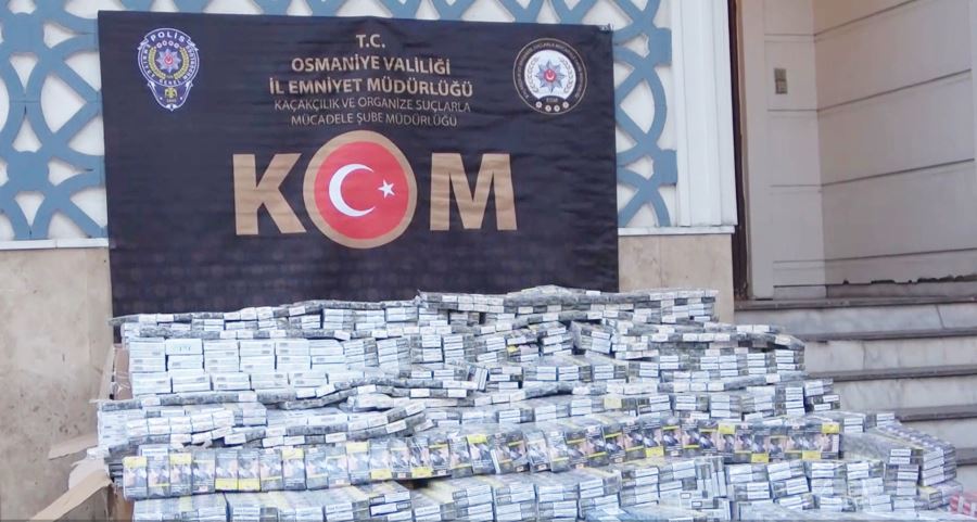 Karton kutularda kaçak sigara ele geçirildi
