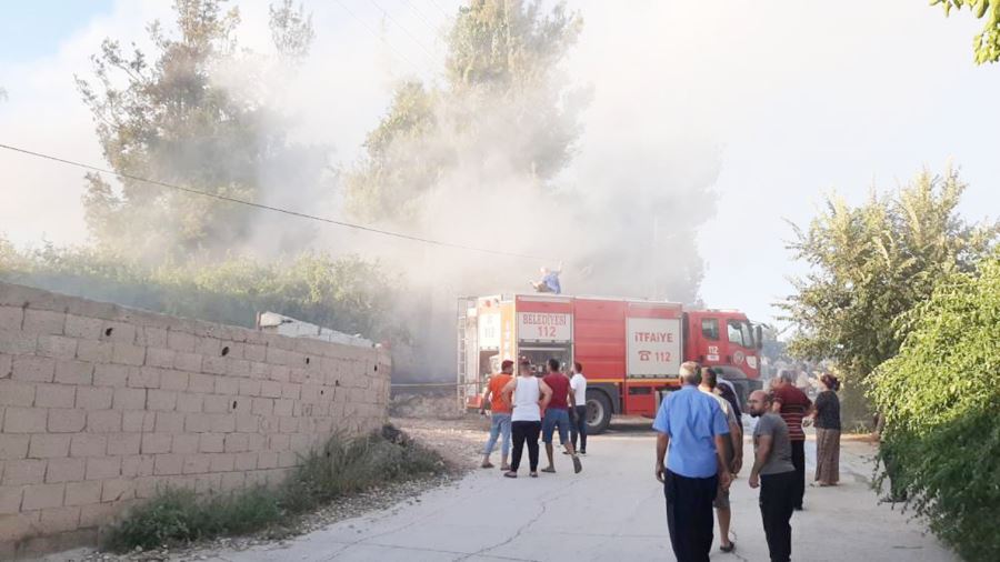 Orman İşletmesine ait tomruk deposunda yangın