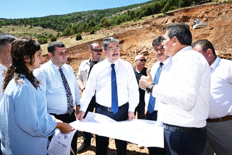 Gölet inşaatında incelemelerde bulunuldu 