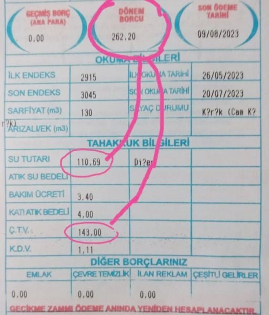Su faturalarına tepkiler büyüyor
