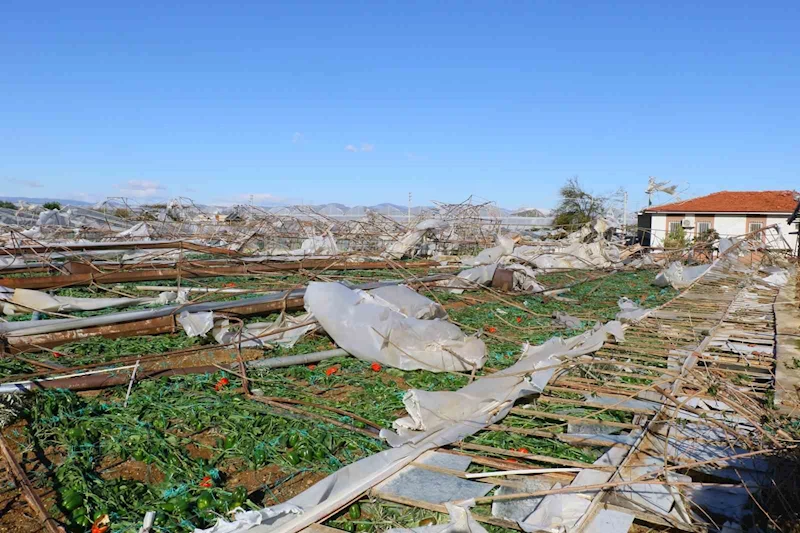 Hortumun verdiği zarar gün ağarınca ortaya çıktı
