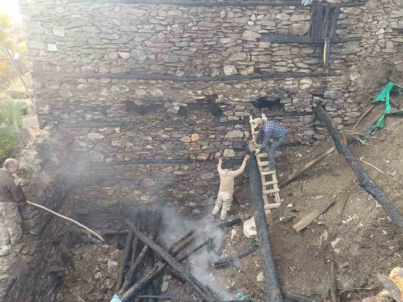 Bahçesaray’da odunluk yangını korkuttu
