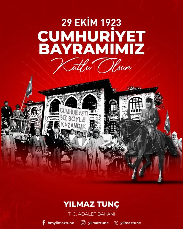 Bakan Tunç’tan 29 Ekim Cumhuriyet Bayramı mesajı

