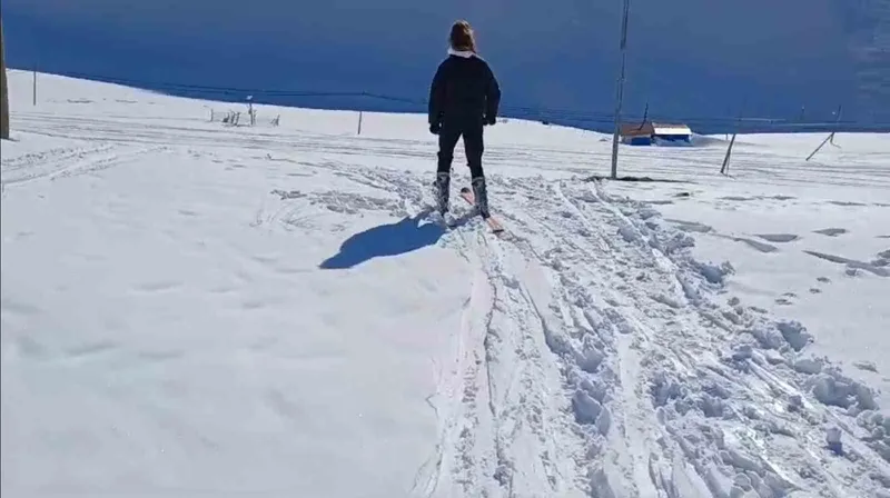Kayak merkezi olmayan Giresun’da kayak sezonu Eğribel’de açıldı
