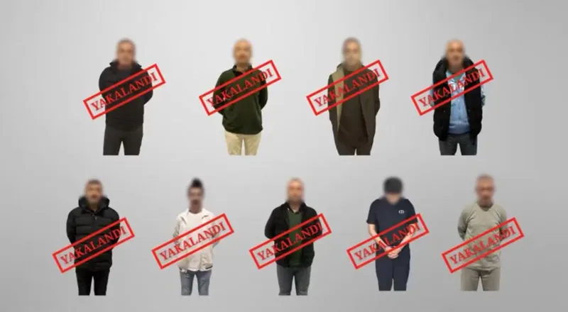 Kırmızı bültenle aranan 7 suçlu ve ulusal seviyede aranan 2 suçlu Türkiye’ye getirildi
