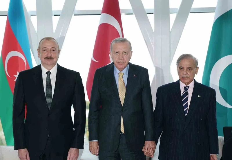 Cumhurbaşkanı Erdoğan, Aliyev ve Şerif ile görüştü
