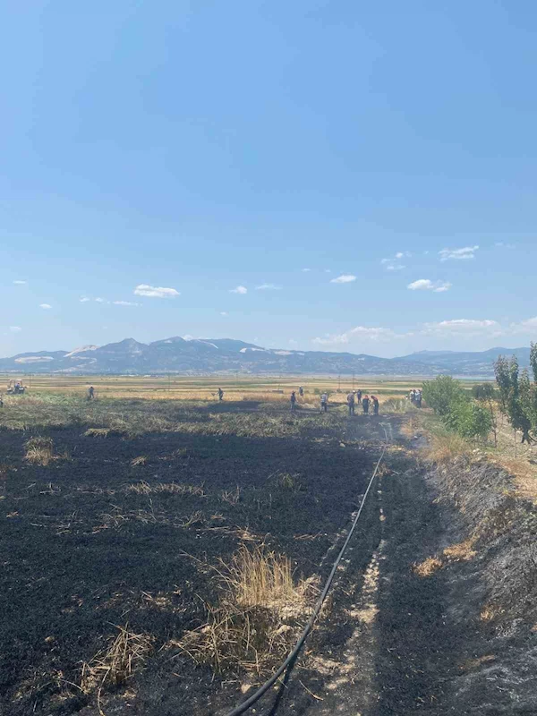 Burdur’da çıkan yangında 3 dönüm ekili alan zarar gördü
