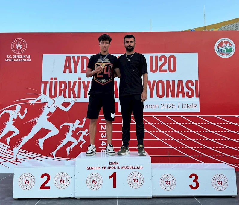 Adil Sani Konukoğlu Spor Lisesi öğrencisi Furkan Kanlı atletizmde Türkiye şampiyonu oldu

