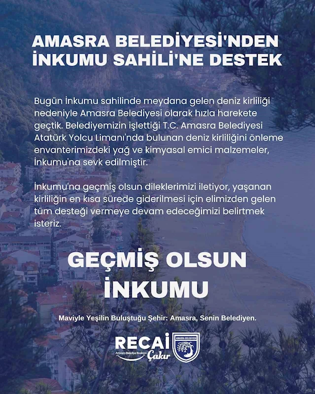 Amasra’dan İnkumu’na malzeme desteği
