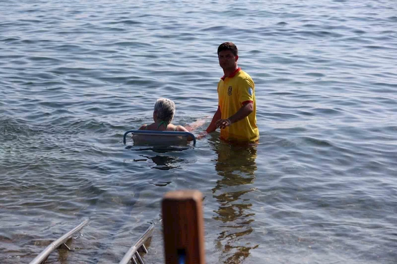 Turgutreis halk plajına raylı sistem kuruldu
