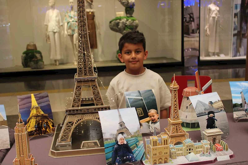 7 yaşındaki küçük sanatçı, gezdiği yerlerin maketlerini yaptı
