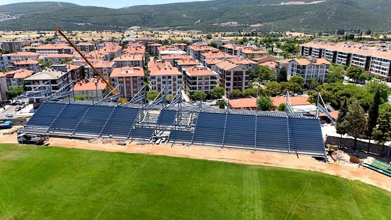 Muğla Atatürk Stadyumu’nda yeni tribün inşaatı hızla sürüyor
