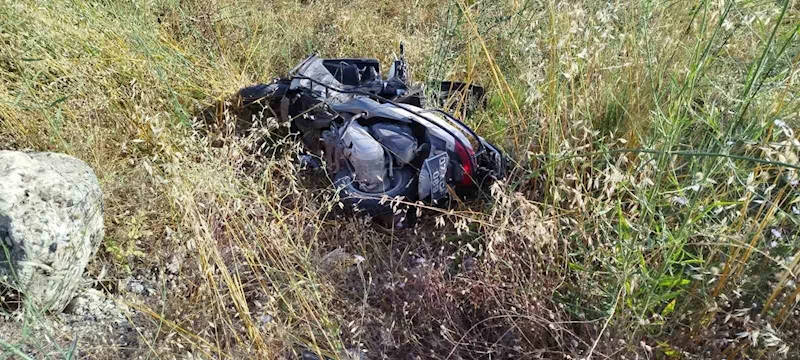 Devrilen motosikletin sürücüsü yaralandı
