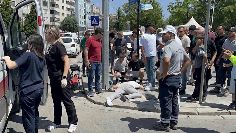 Otomobille çarpışan elektrikli bisikletli çocuk yaralandı
