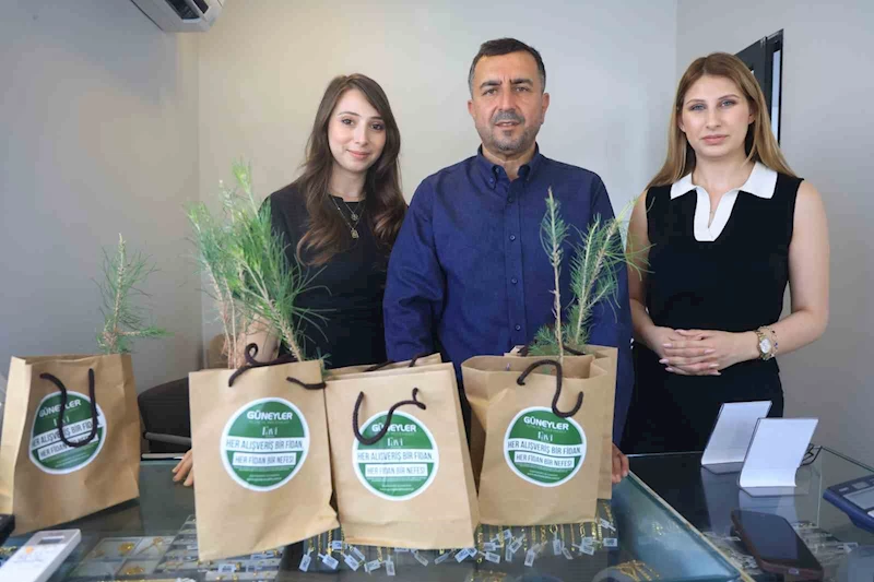 Orman yangınlarında zarar gören alanlar için Güneyler Kuyumculuktan örnek davranış
