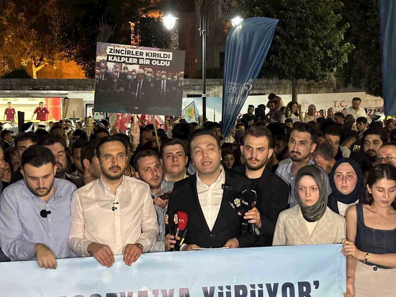 Fatih’te Ayasofya’nın açılış yıldönümü yürüyüşü
