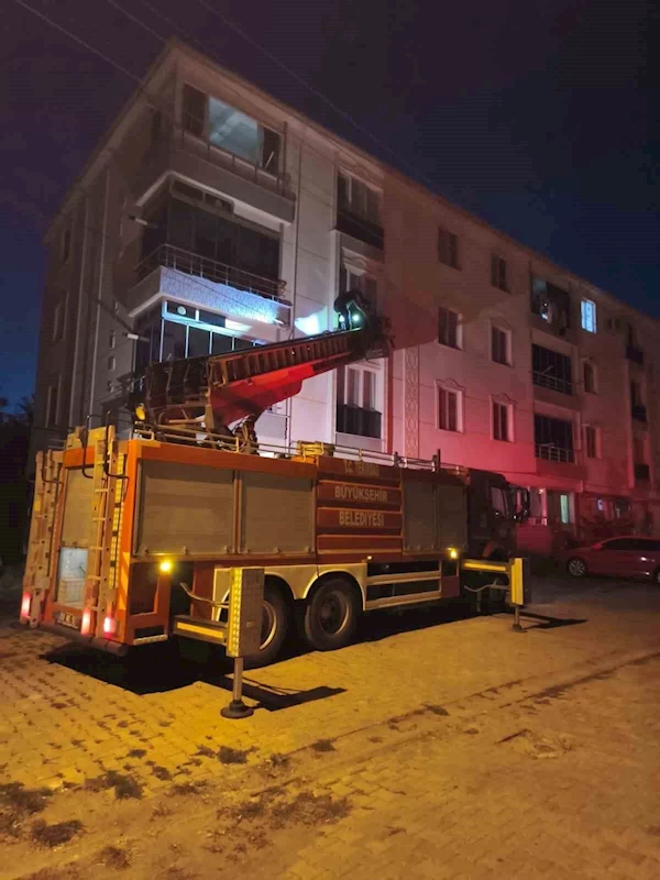 Pencereye sıkışan kuş için itfaiye seferber oldu
