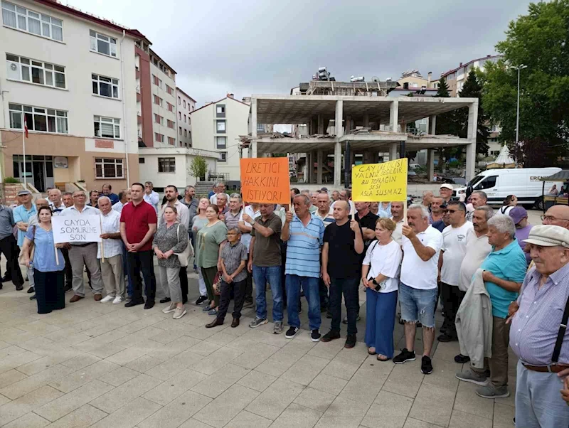 Eynesil’de çay üreticilerinden tepki: 