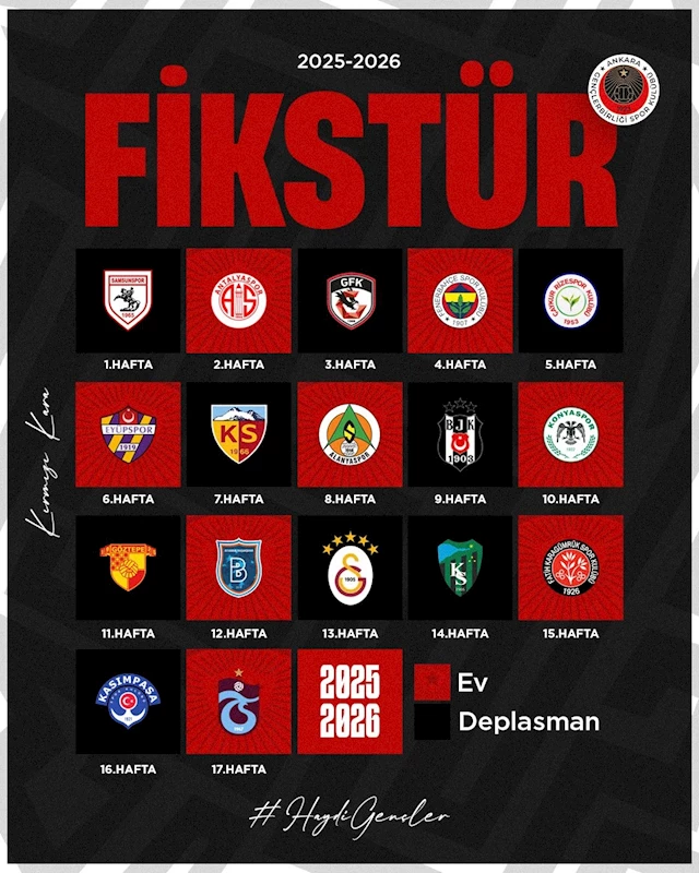Gençlerbirliği ilk hafta Samsunspor ile oynayacak
