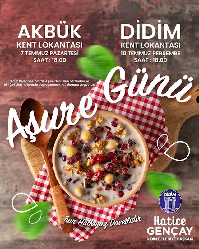 Didim Belediyesi aşure hayrı yapacak
