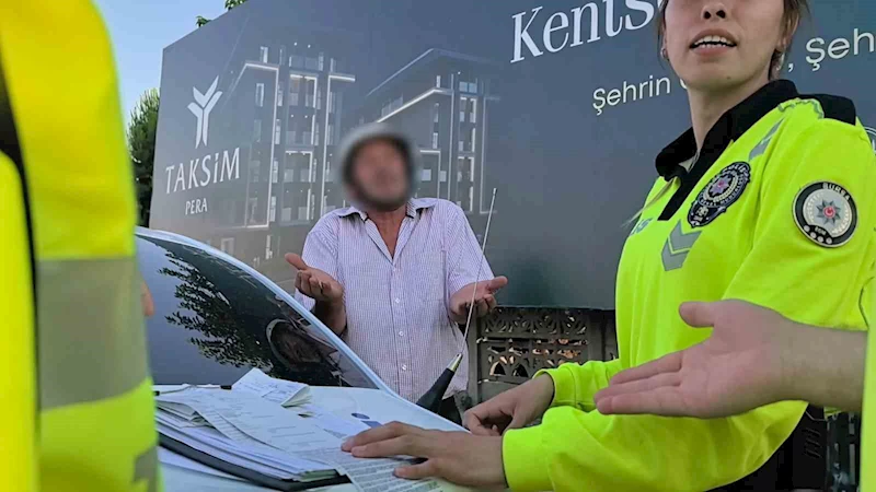 Alkollü sürücü polise yakalandı: 